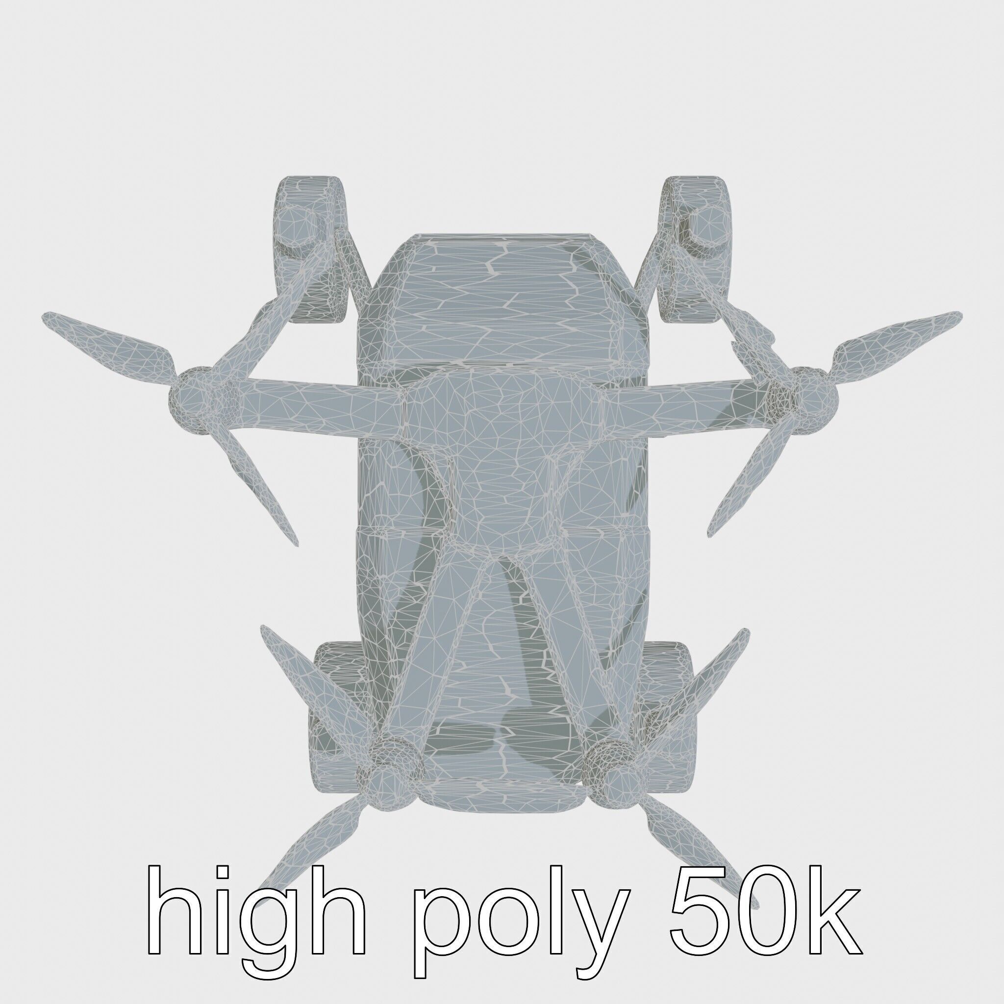 Compact Urban Sweeper Drone model pack Low-poly 3D model_31