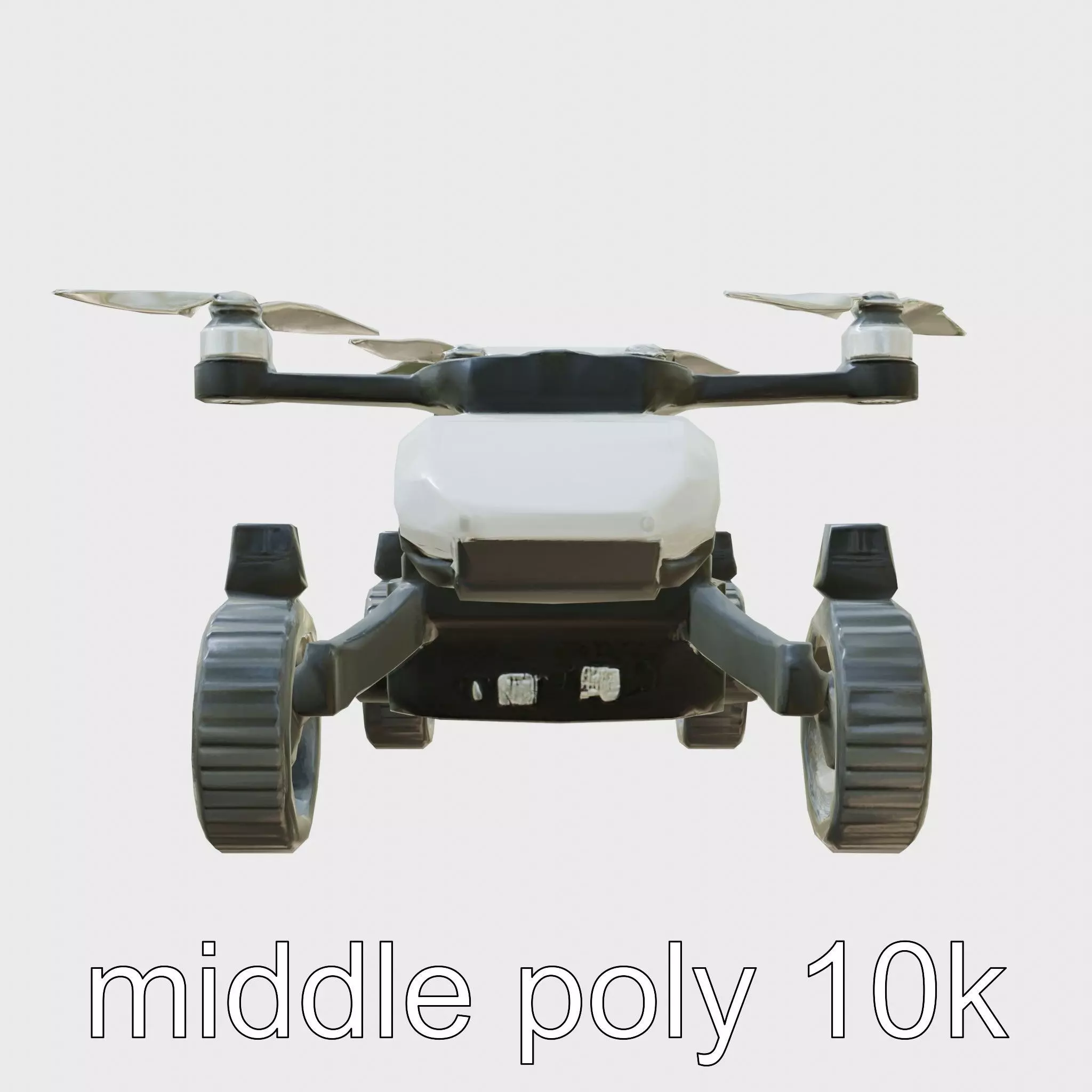 Compact Urban Sweeper Drone model pack Low-poly 3D model_0