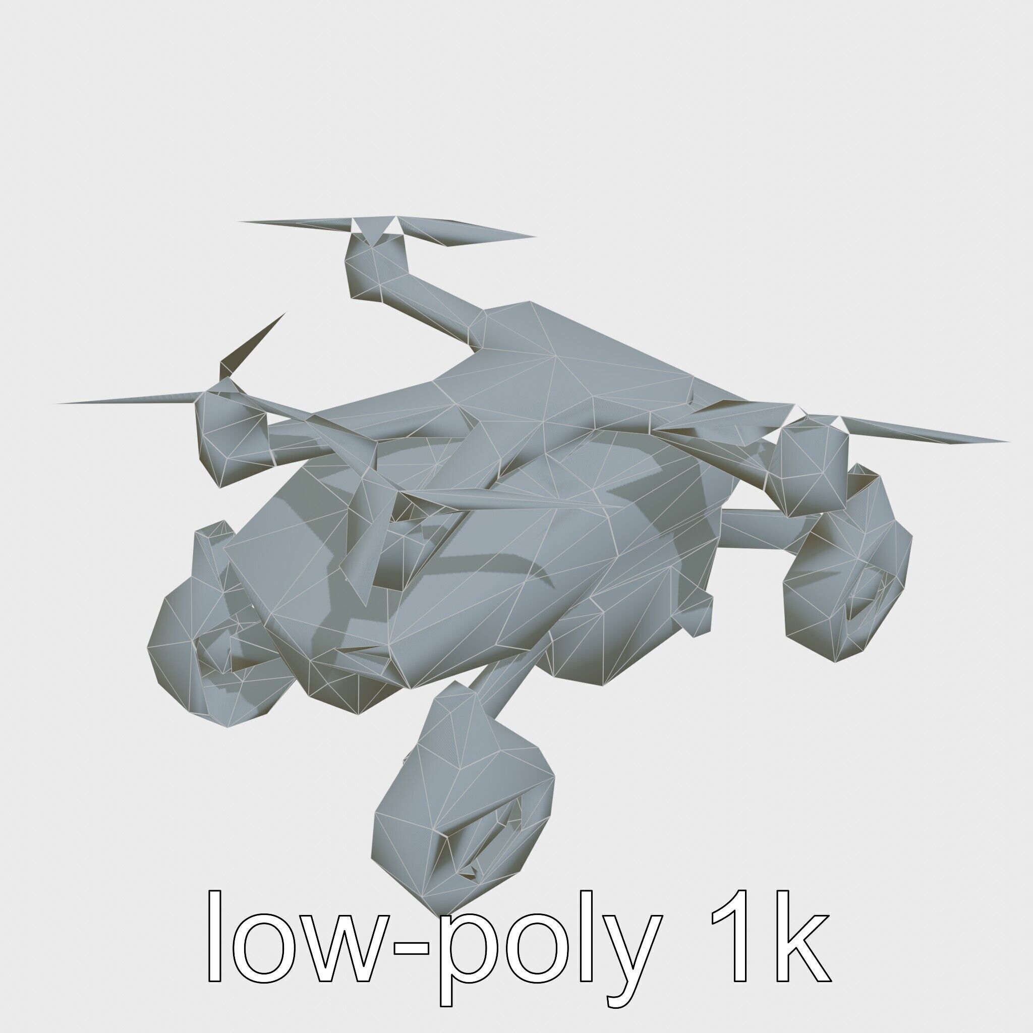 Compact Urban Sweeper Drone model pack Low-poly 3D model_30