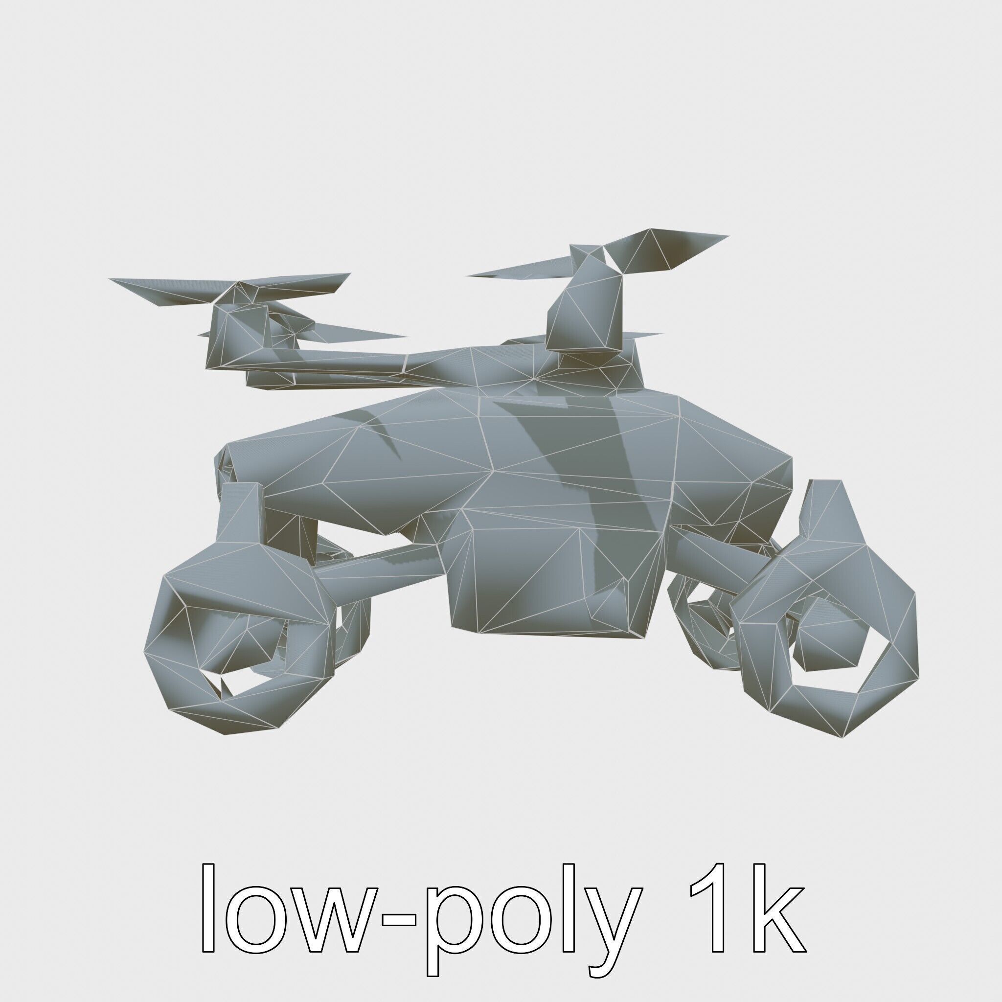 Compact Urban Sweeper Drone model pack Low-poly 3D model_24