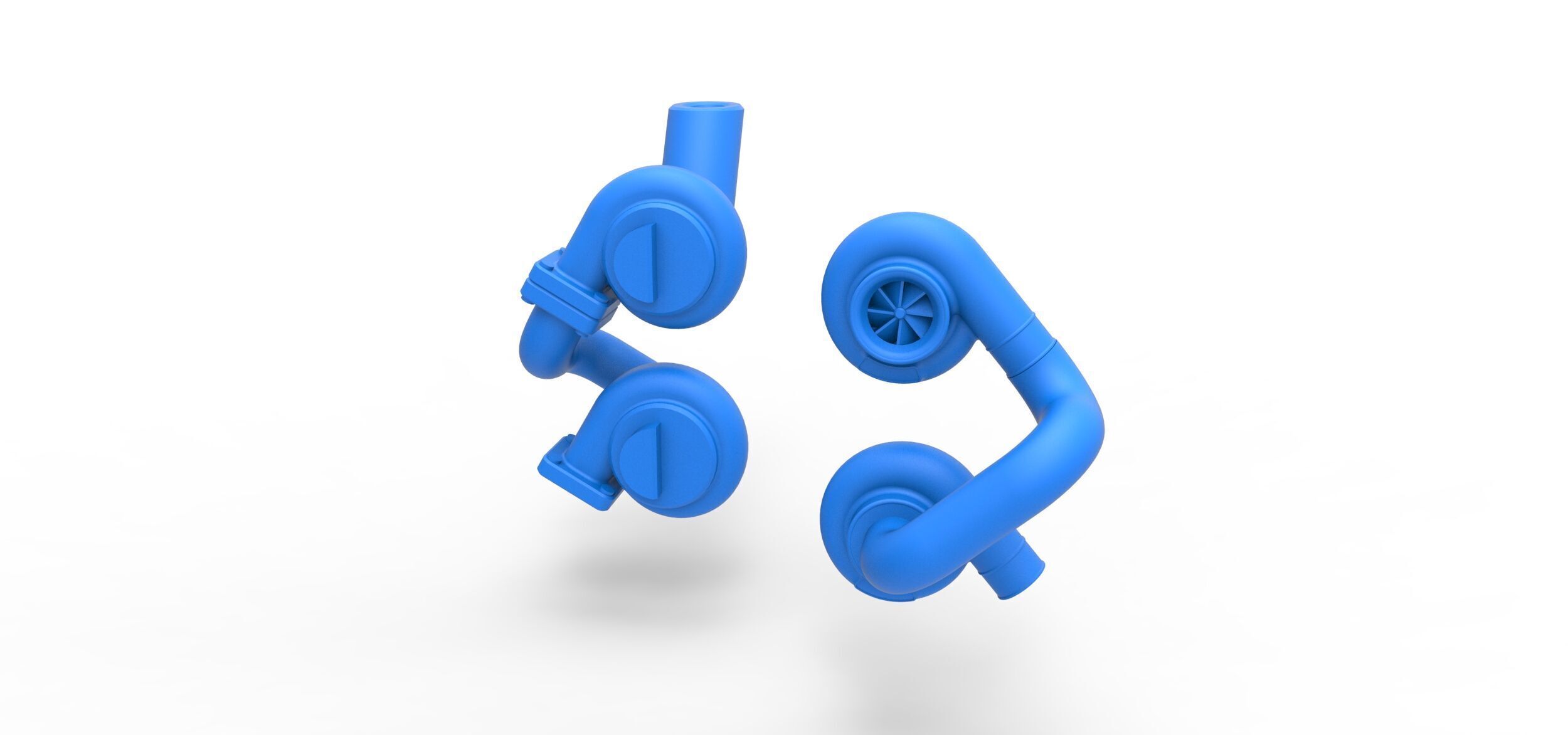 Turbocharger Version 2 Scale 1 to 25 3D print model_11