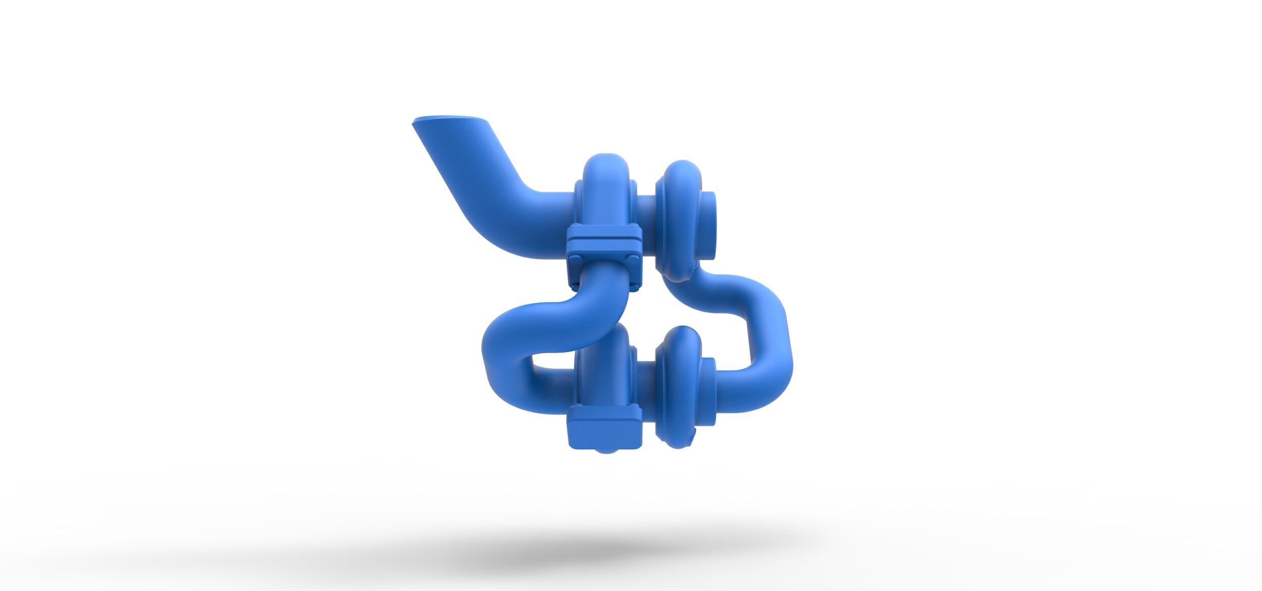 Turbocharger Version 2 Scale 1 to 25 3D print model_9