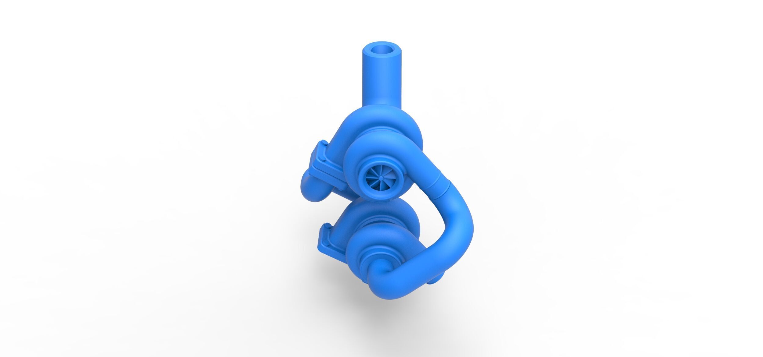 Turbocharger Version 2 Scale 1 to 25 3D print model_3
