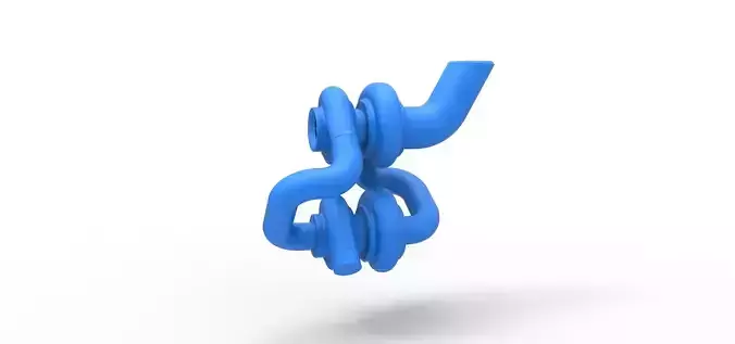 Turbocharger Version 2 Scale 1 to 25 3D print model
