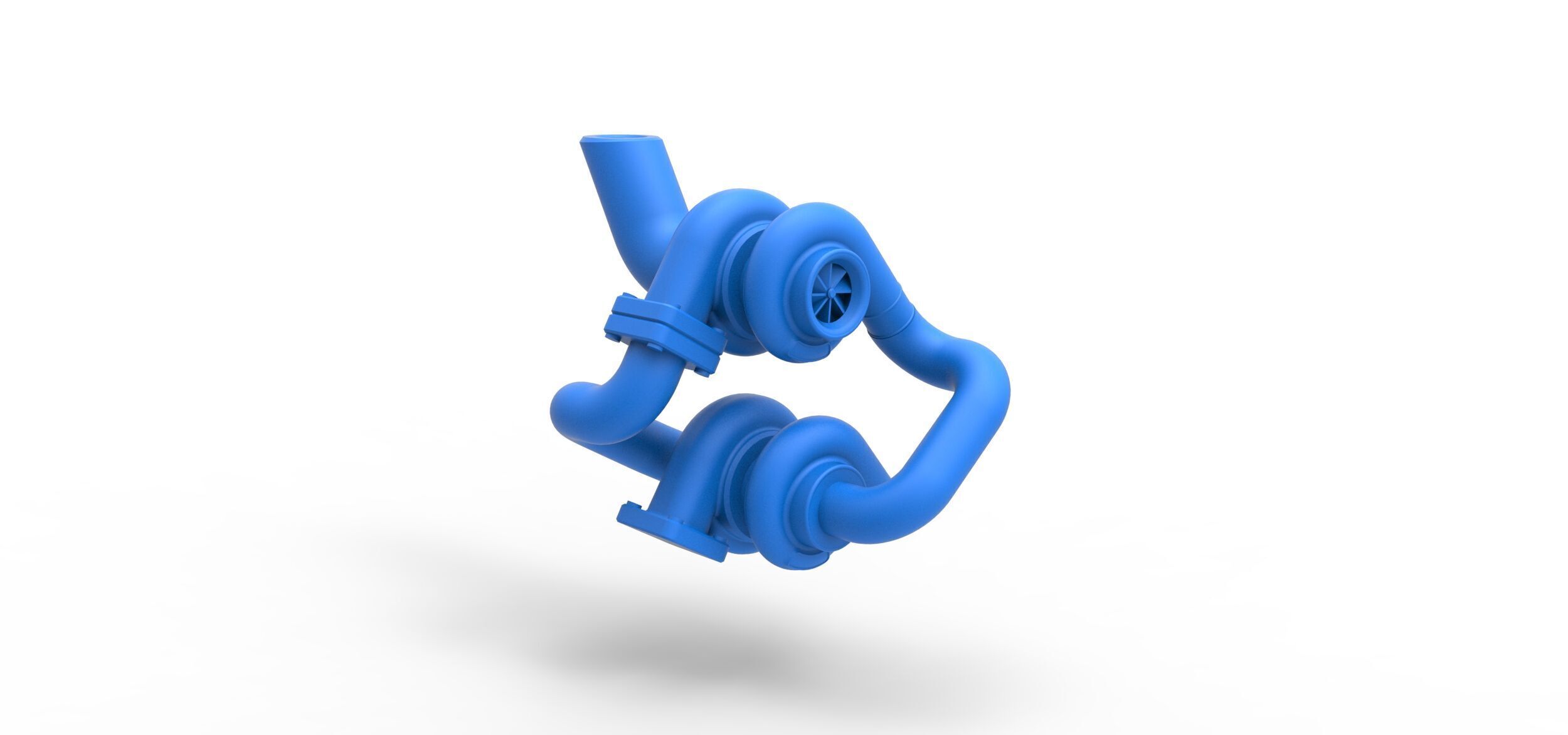 Turbocharger Version 2 Scale 1 to 25 3D print model_10