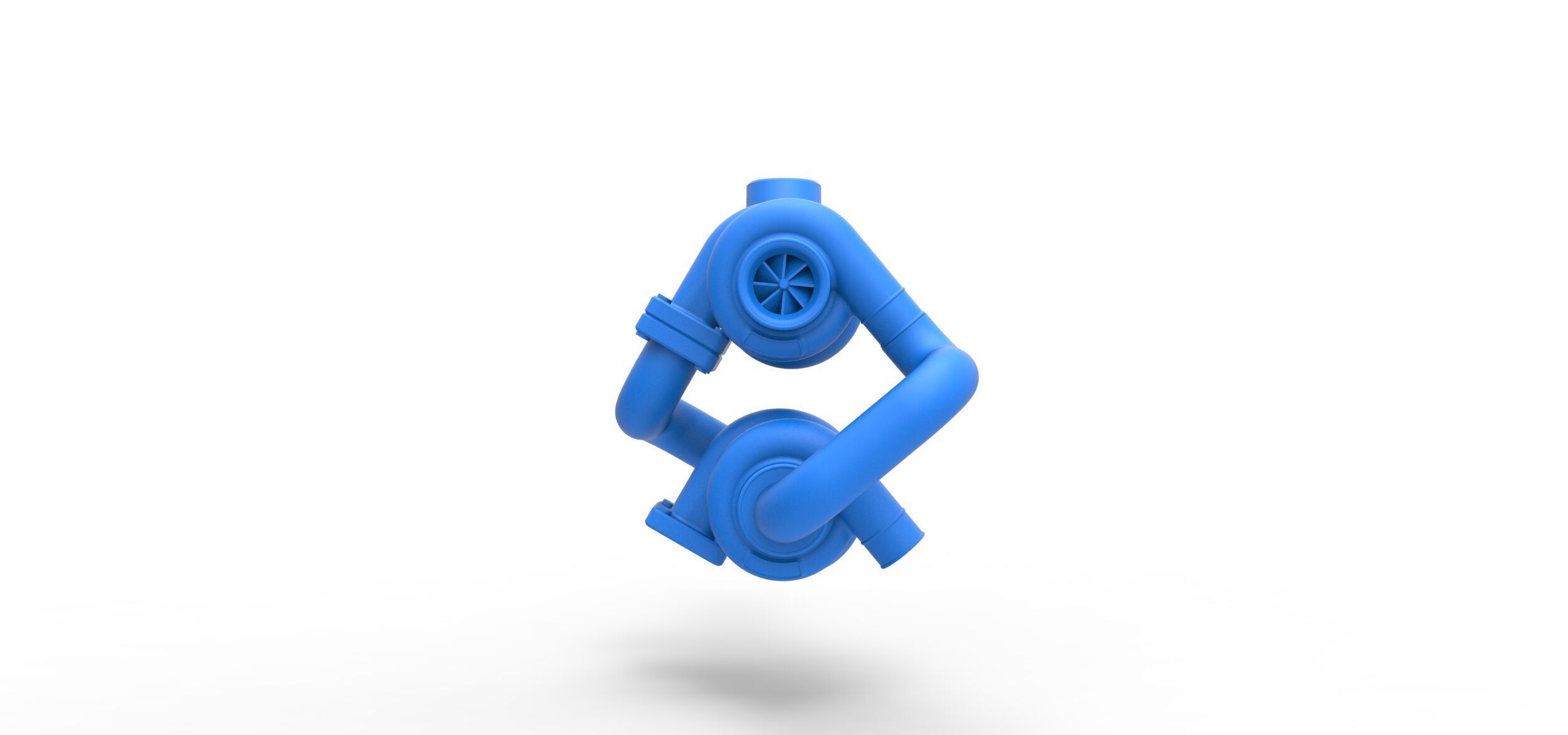 Turbocharger Version 2 Scale 1 to 25 3D print model_2