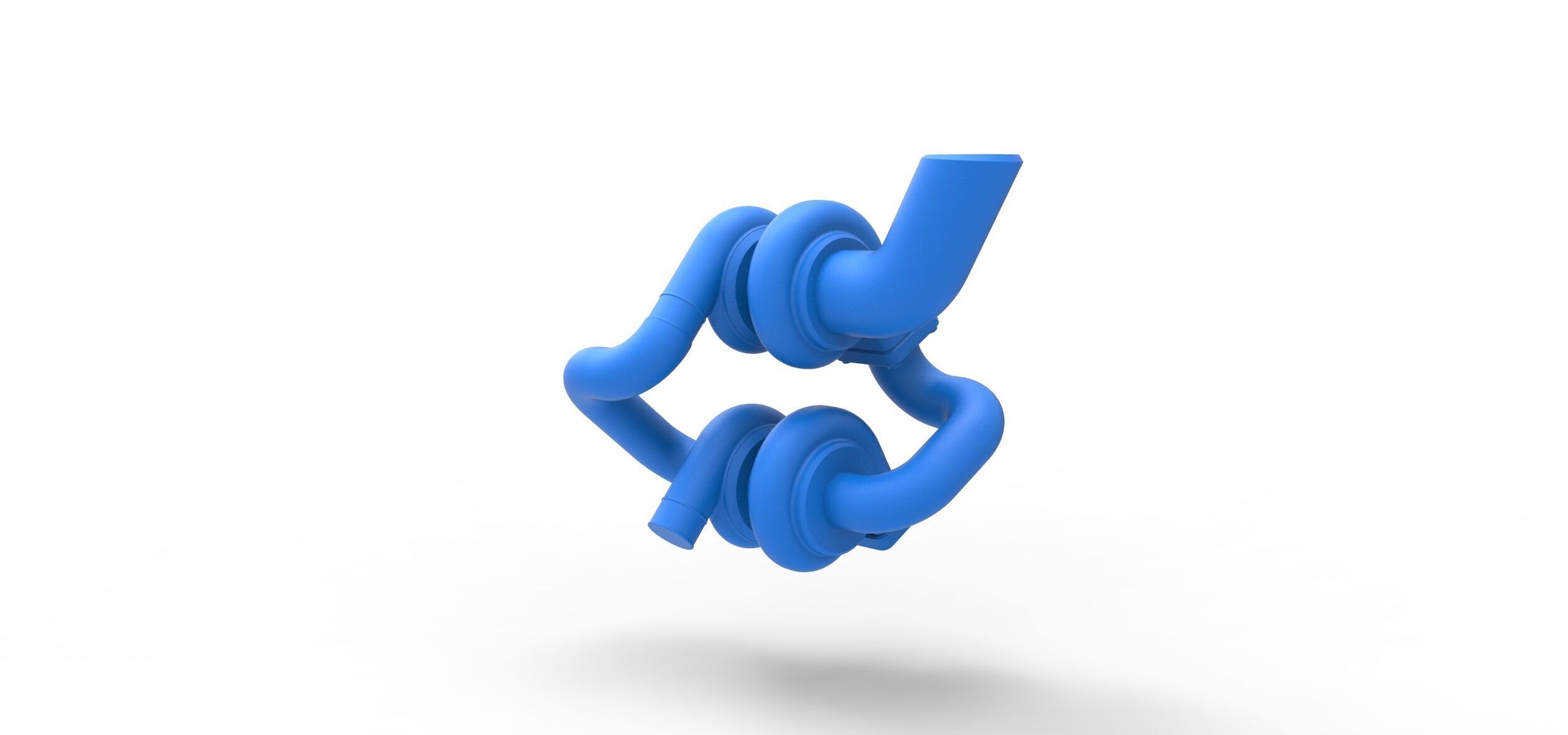 Turbocharger Version 2 Scale 1 to 25 3D print model_6