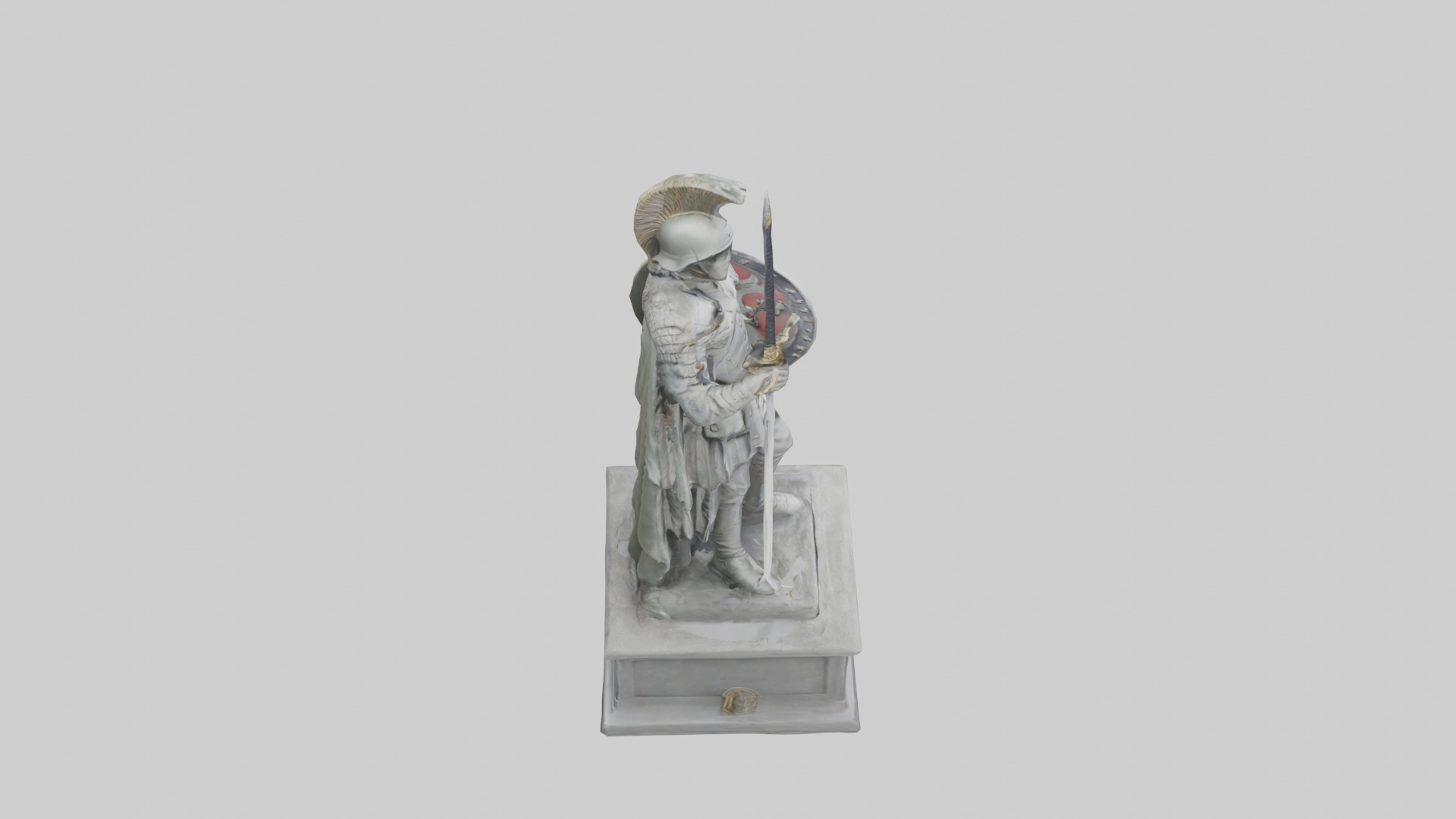 Soldier with Sword and Shield Statue model 3D model_18
