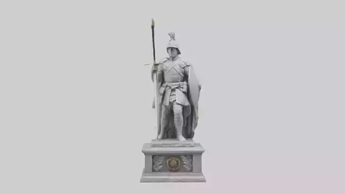 Soldier with Sword and Shield Statue model
