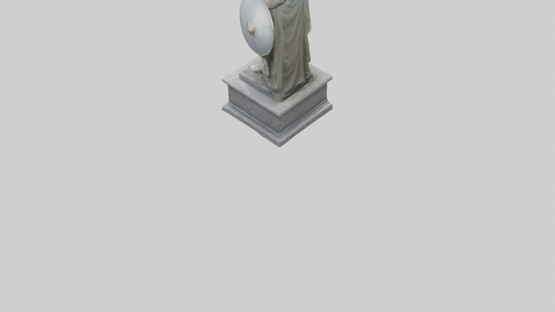 Soldier with Sword and Shield Statue model 3D model_5