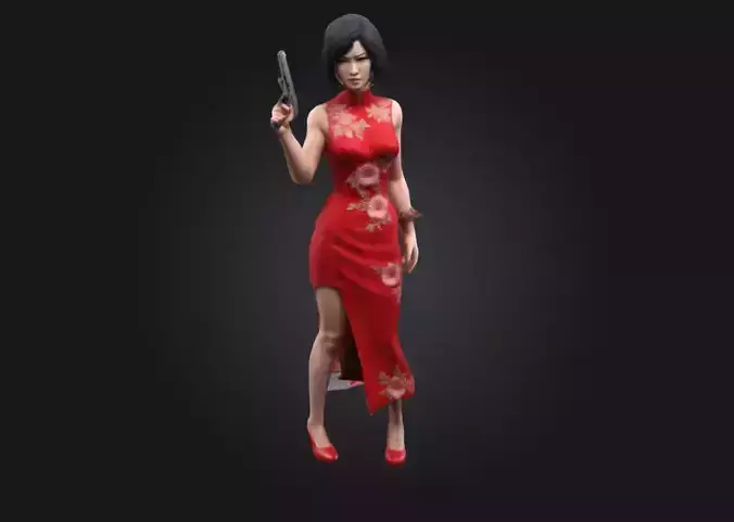 Ada Wong  Highly Detailed 3D Printable Figurine