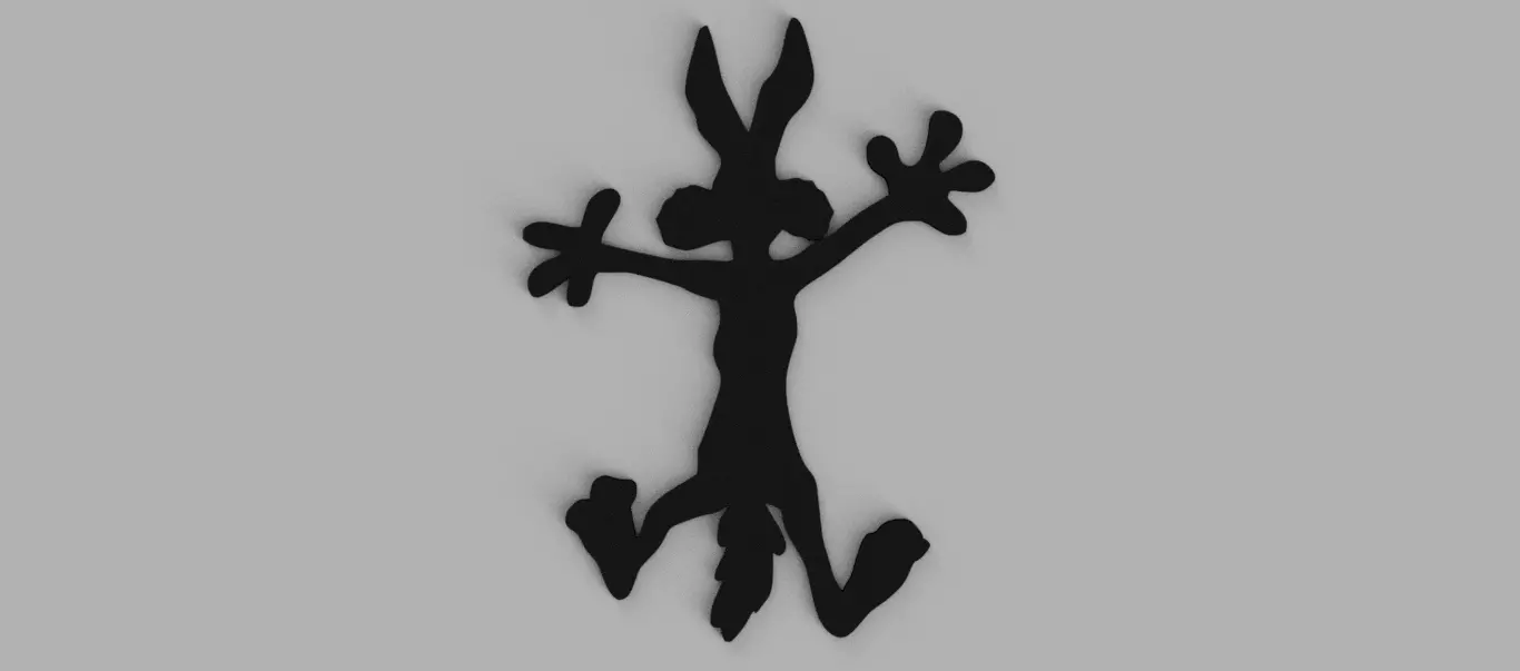 Coyote Roadrunner Logo Wall Picture 3D print model