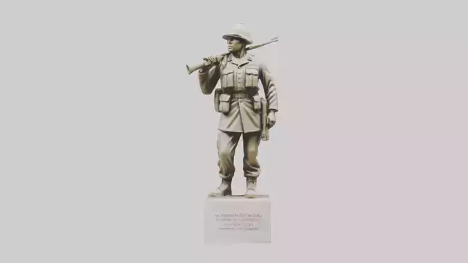 Soldiers Resolve Statue model