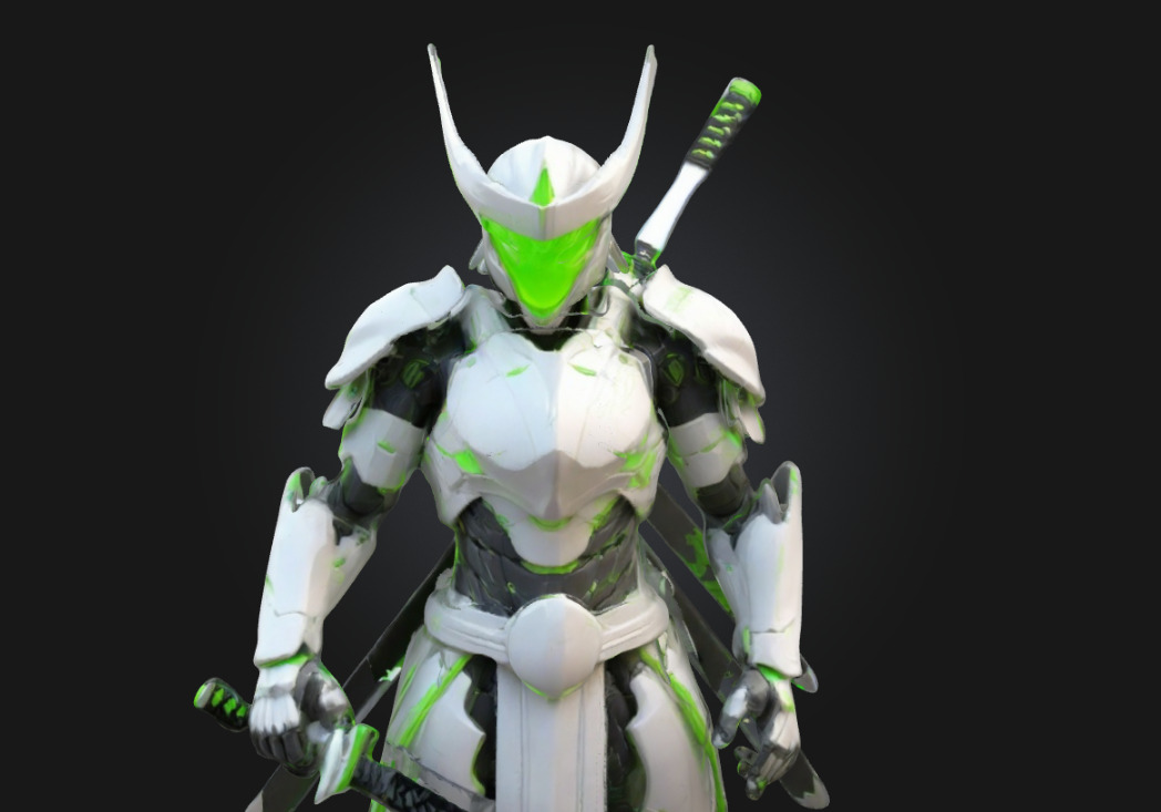 Genji Highly Detailed 3D Printable Figurine Overwatch 3D print model_2