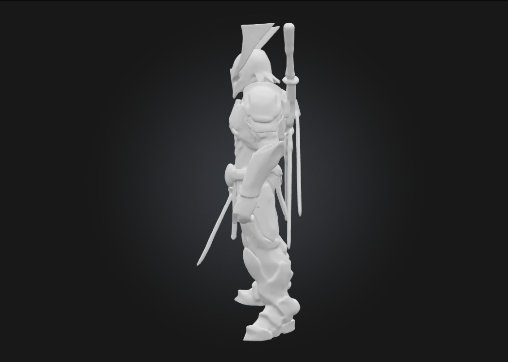 Genji Highly Detailed 3D Printable Figurine Overwatch 3D print model_8