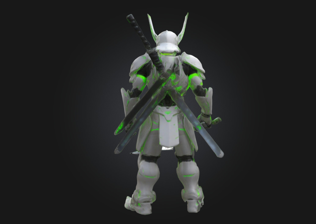 Genji Highly Detailed 3D Printable Figurine Overwatch 3D print model_1