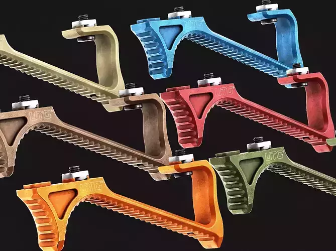 UTG Ultra Slim Angled Foregrip M-LOK Low-poly 3D model
