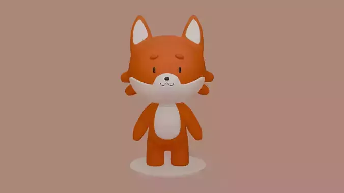 Cartoon Fox Character 3D model