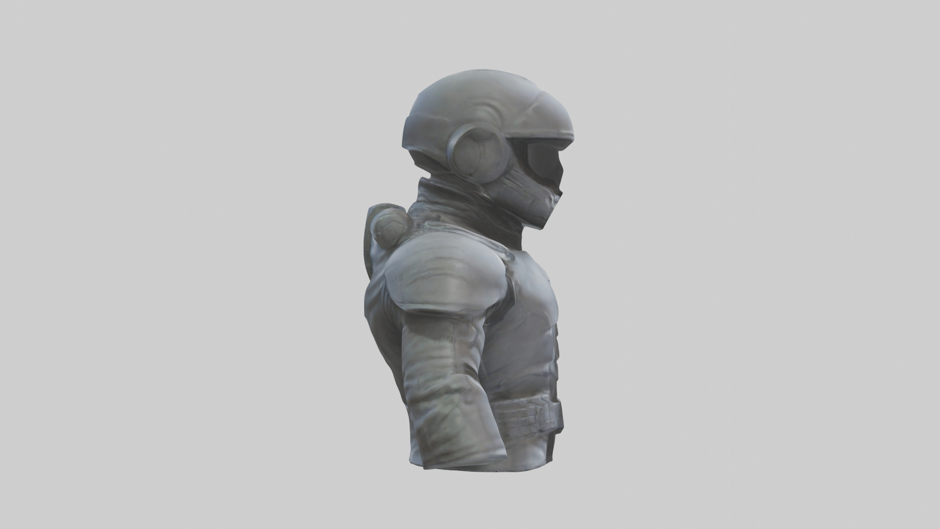 Space Knight statue model 3D model_32