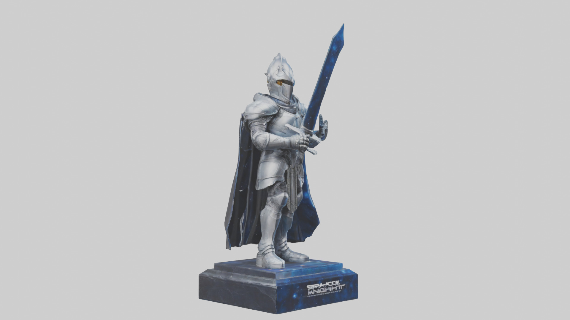 Space Knight statue model 3D model_10