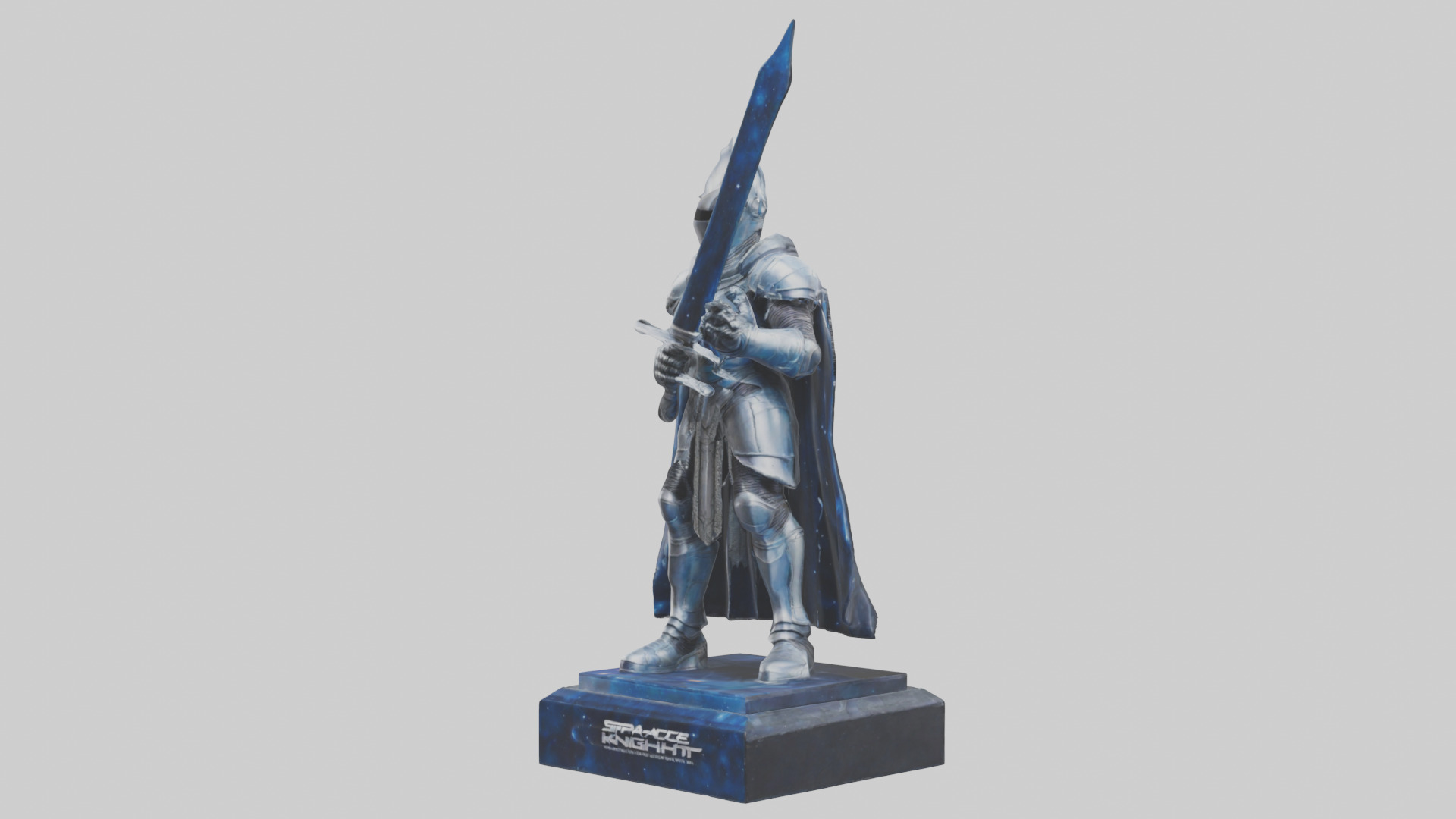 Space Knight statue model 3D model_1