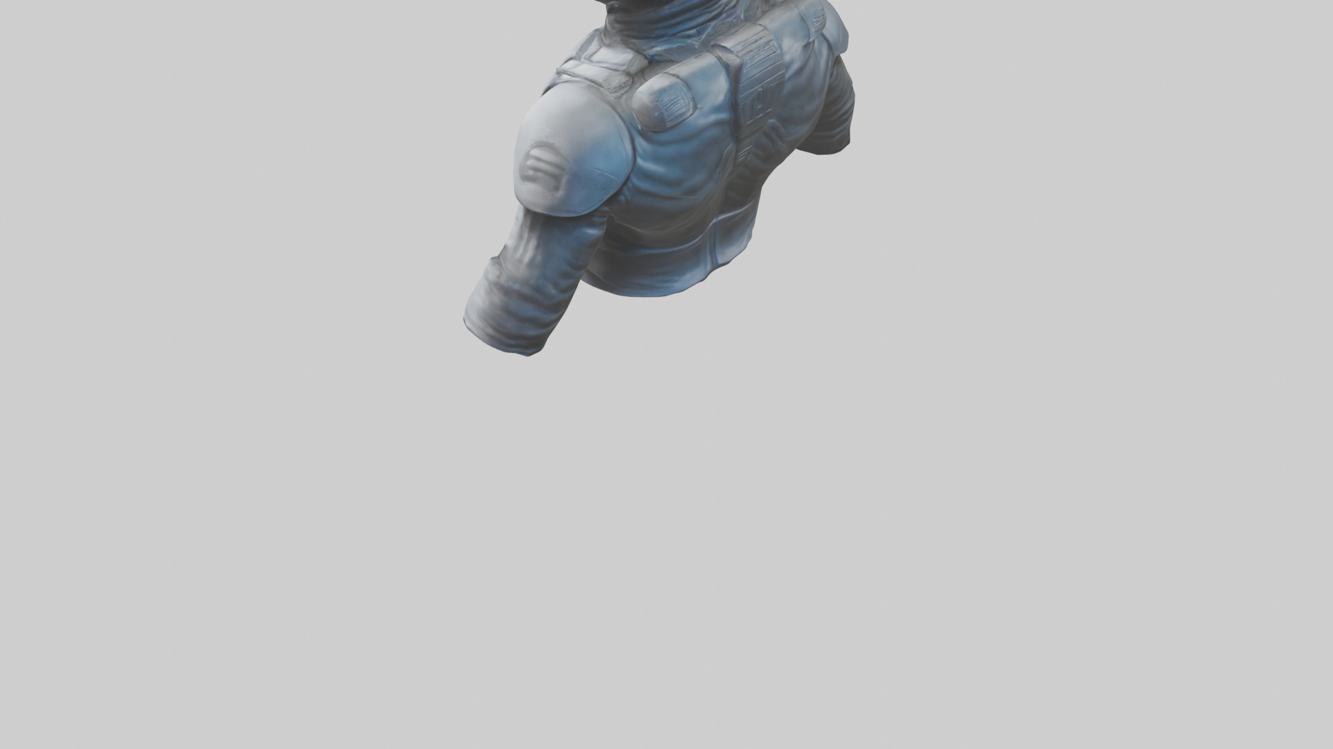 Space Knight statue model 3D model_22
