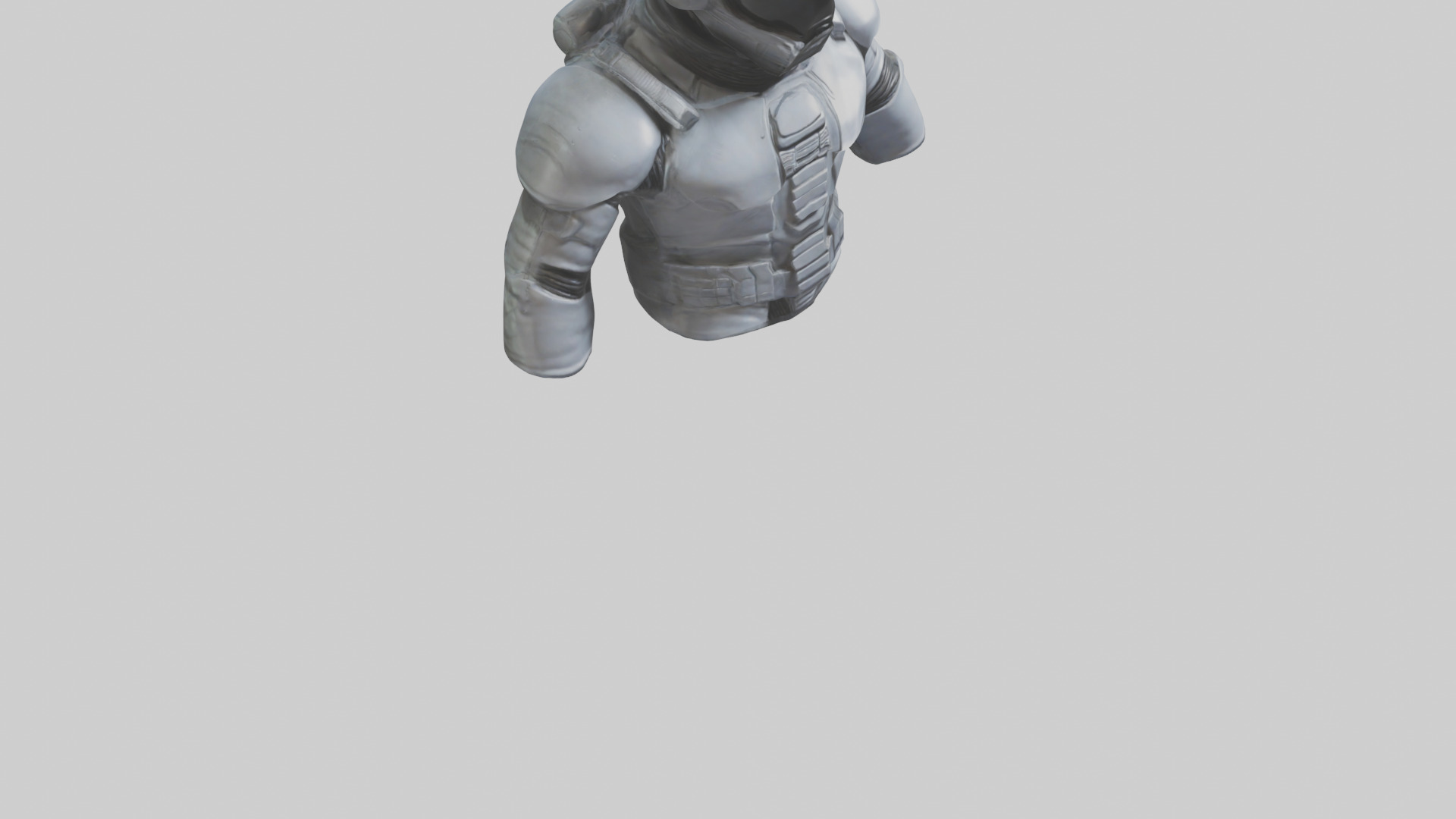 Space Knight statue model 3D model_25