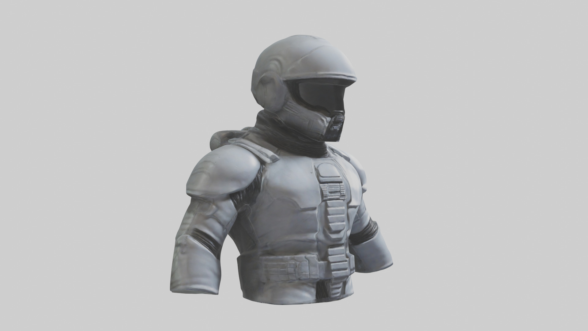 Space Knight statue model 3D model_30