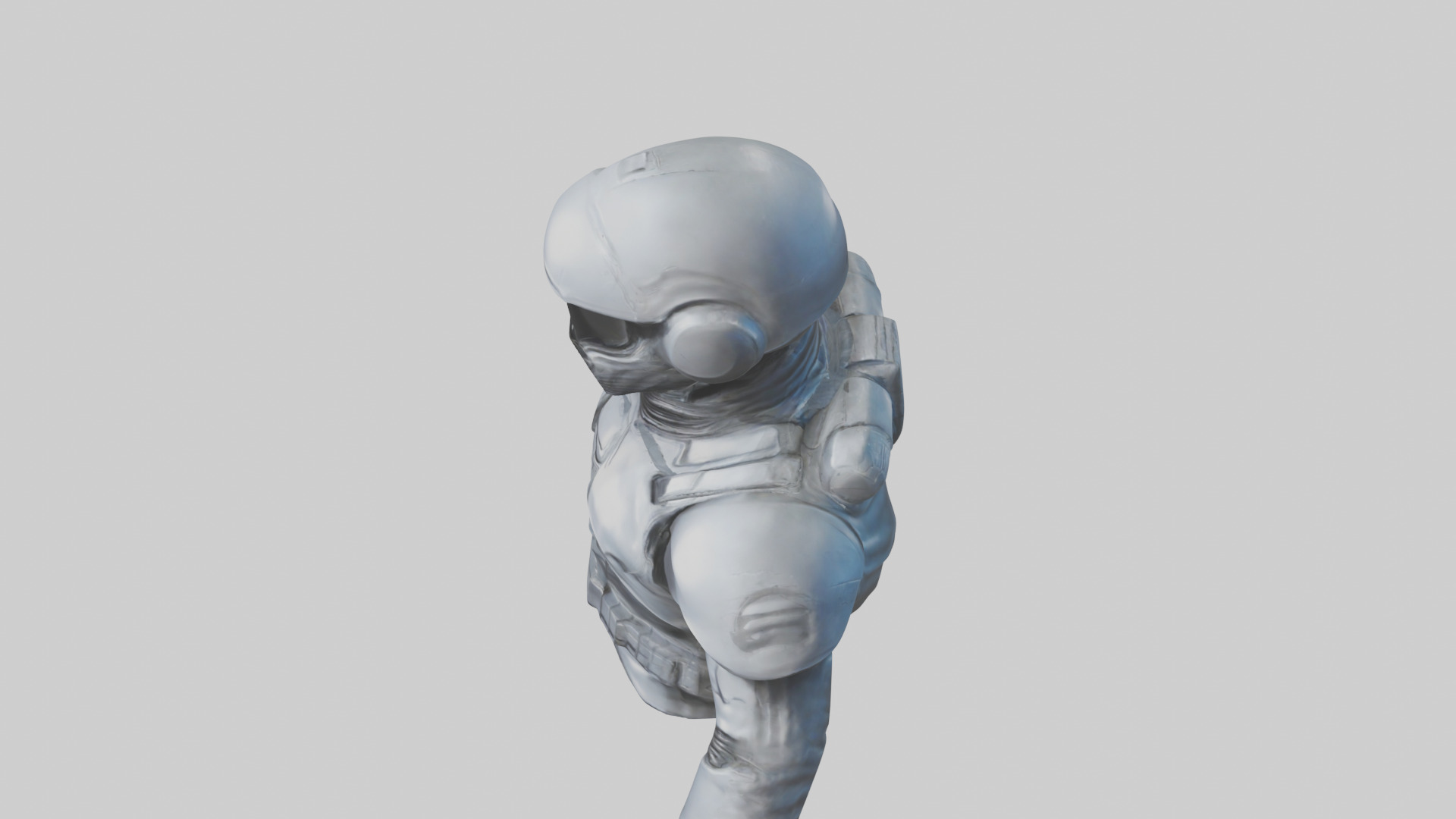 Space Knight statue model 3D model_36