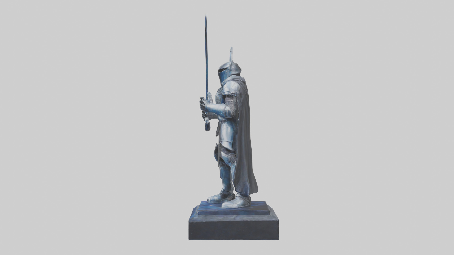 Space Knight statue model 3D model_12