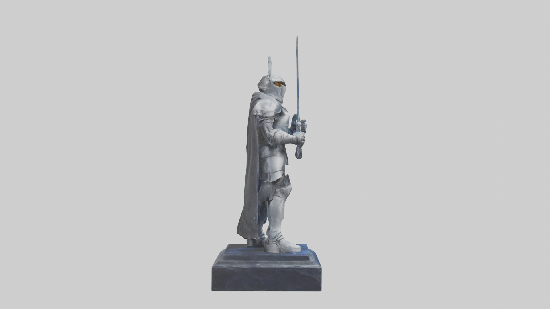 Space Knight statue model 3D model_13