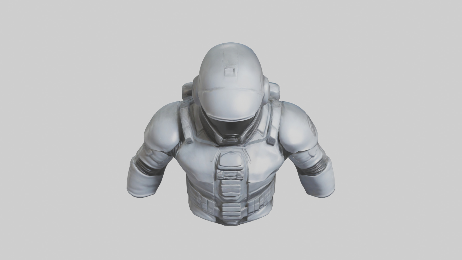 Space Knight statue model 3D model_35