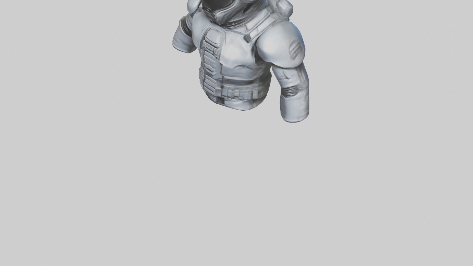 Space Knight statue model 3D model_24
