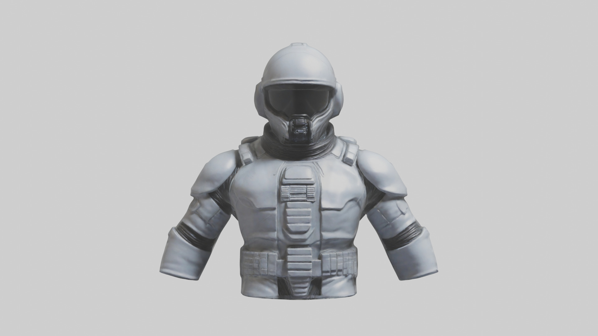 Space Knight statue model 3D model_28