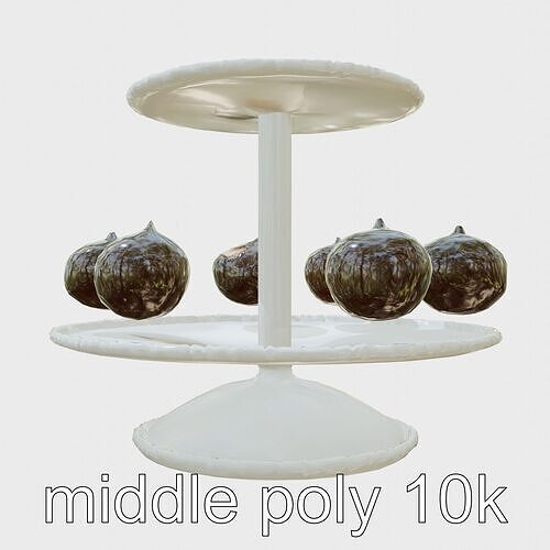 Tiered Stand Chocolate Cake Pop Model Pack Low-poly 3D model