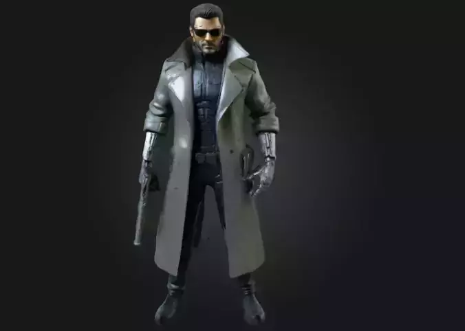Adam Jensen  Highly Detailed 3D Printable Figurine Deus Ex