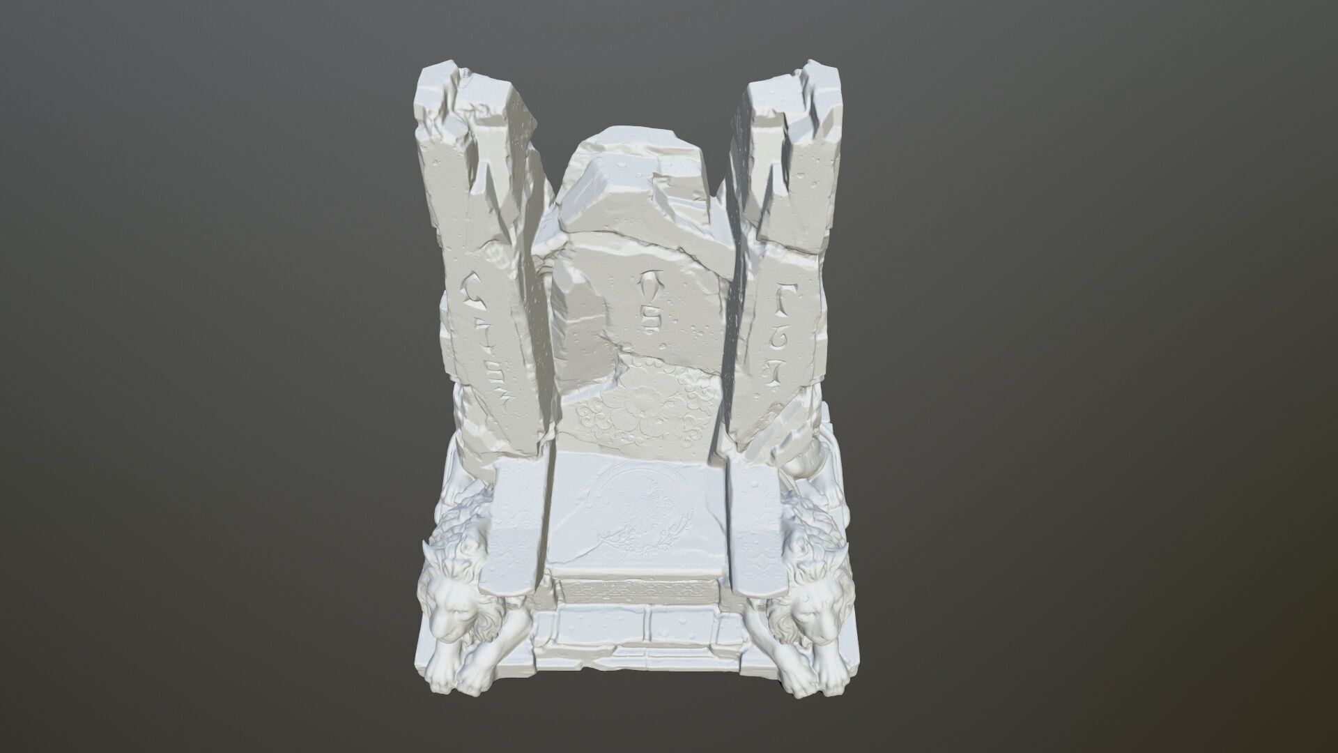 print lion throne 3D print model_10
