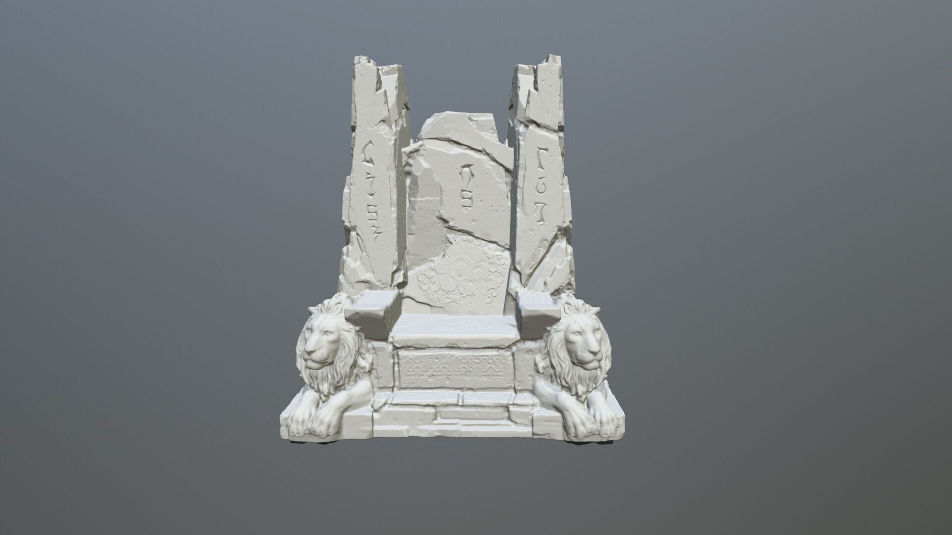 print lion throne 3D print model_9