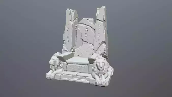 print lion throne