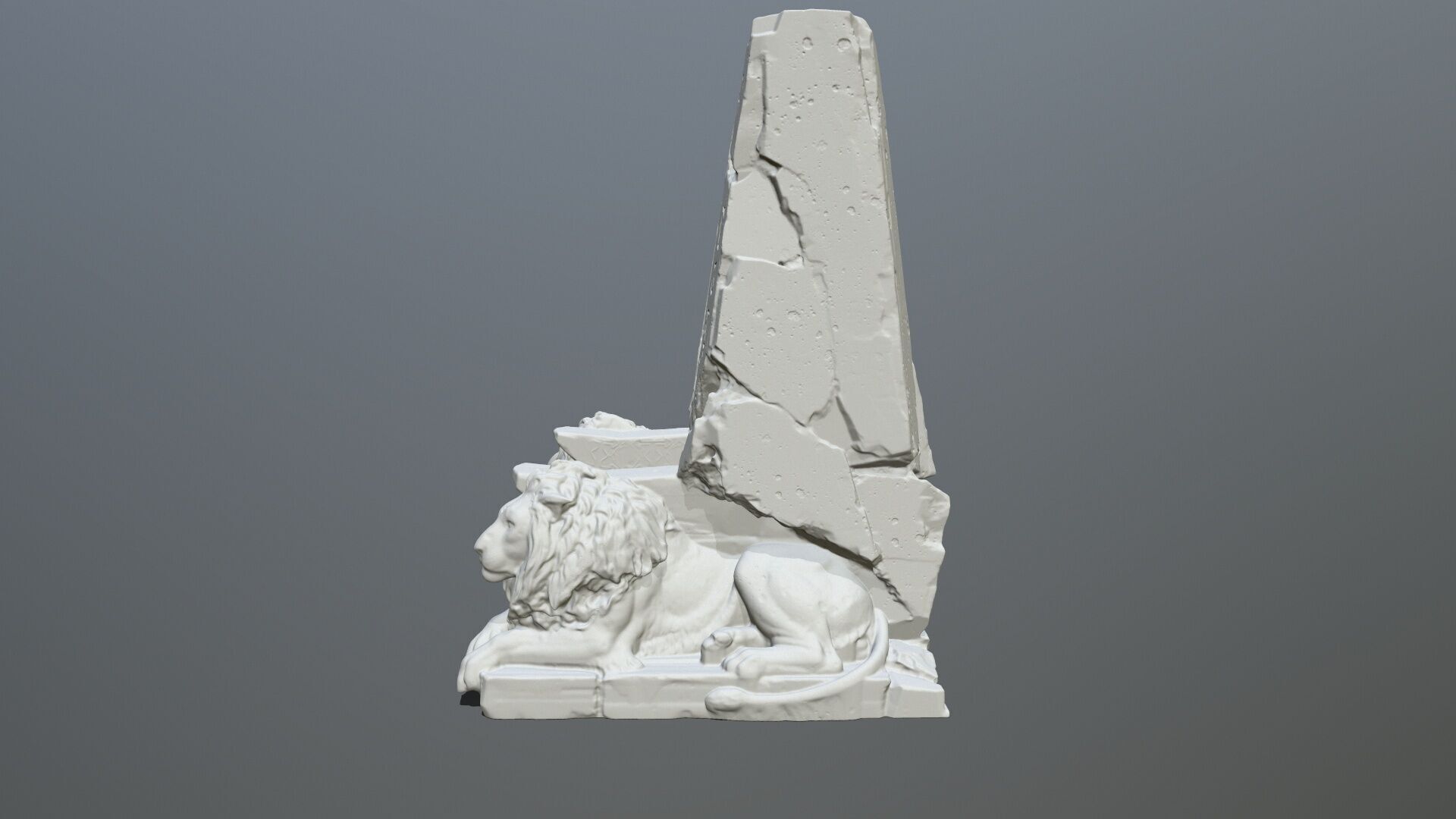 print lion throne 3D print model_3