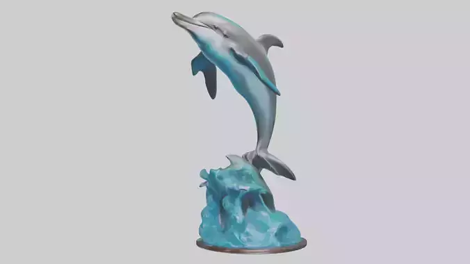 Spinner Dolphin statue model