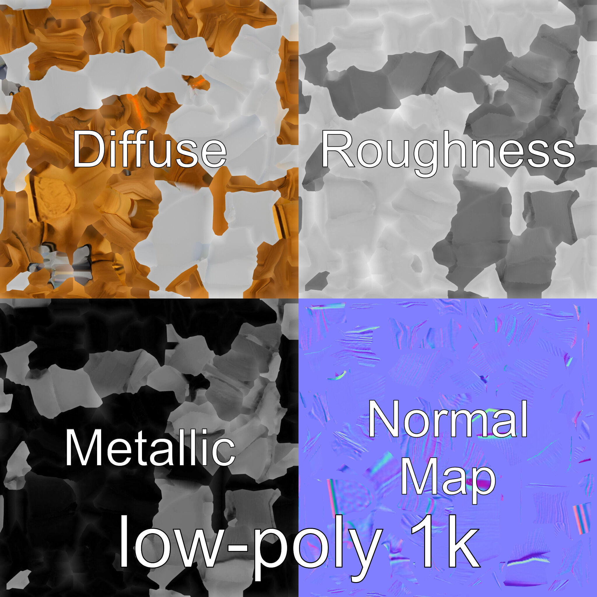 Steel Ice Axe Classic Model Pack Low-poly 3D model_4