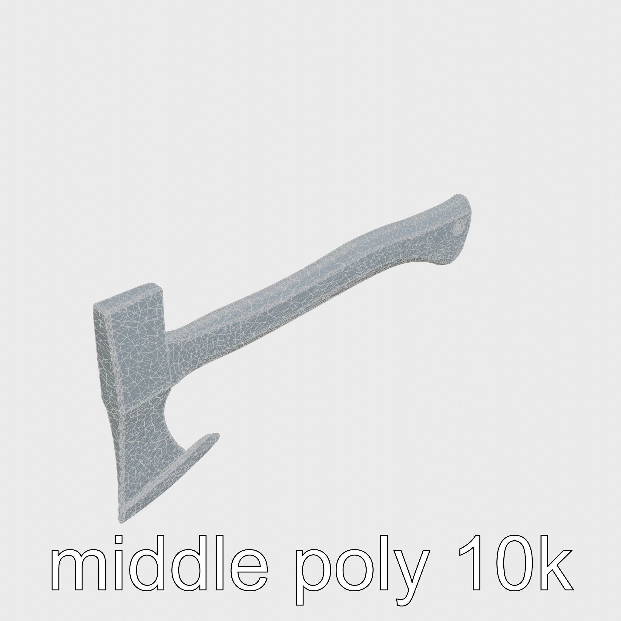 Steel Ice Axe Classic Model Pack Low-poly 3D model_27
