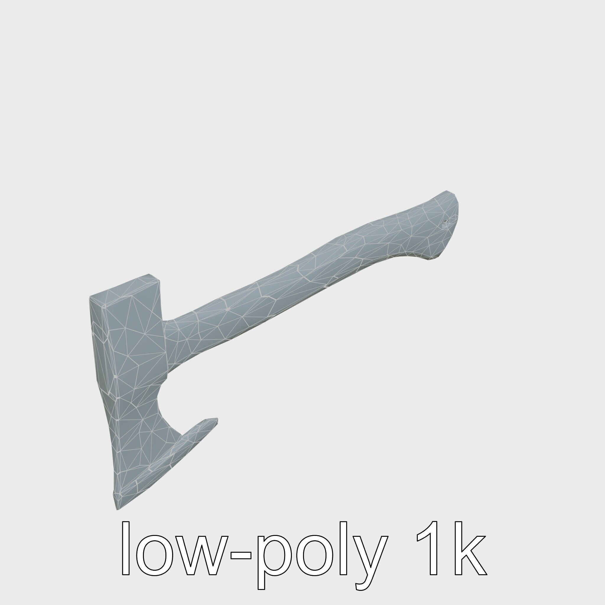 Steel Ice Axe Classic Model Pack Low-poly 3D model_31