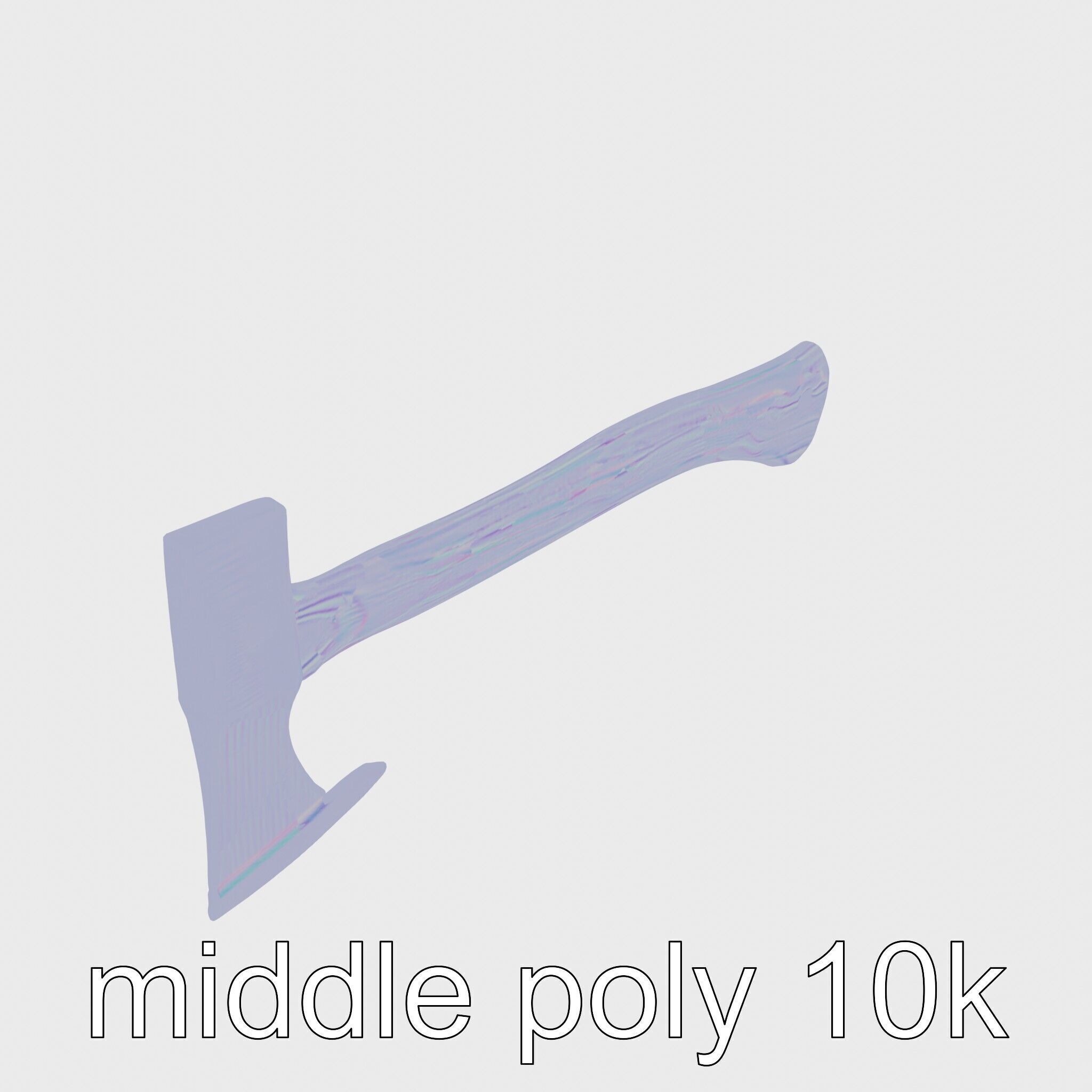 Steel Ice Axe Classic Model Pack Low-poly 3D model_22