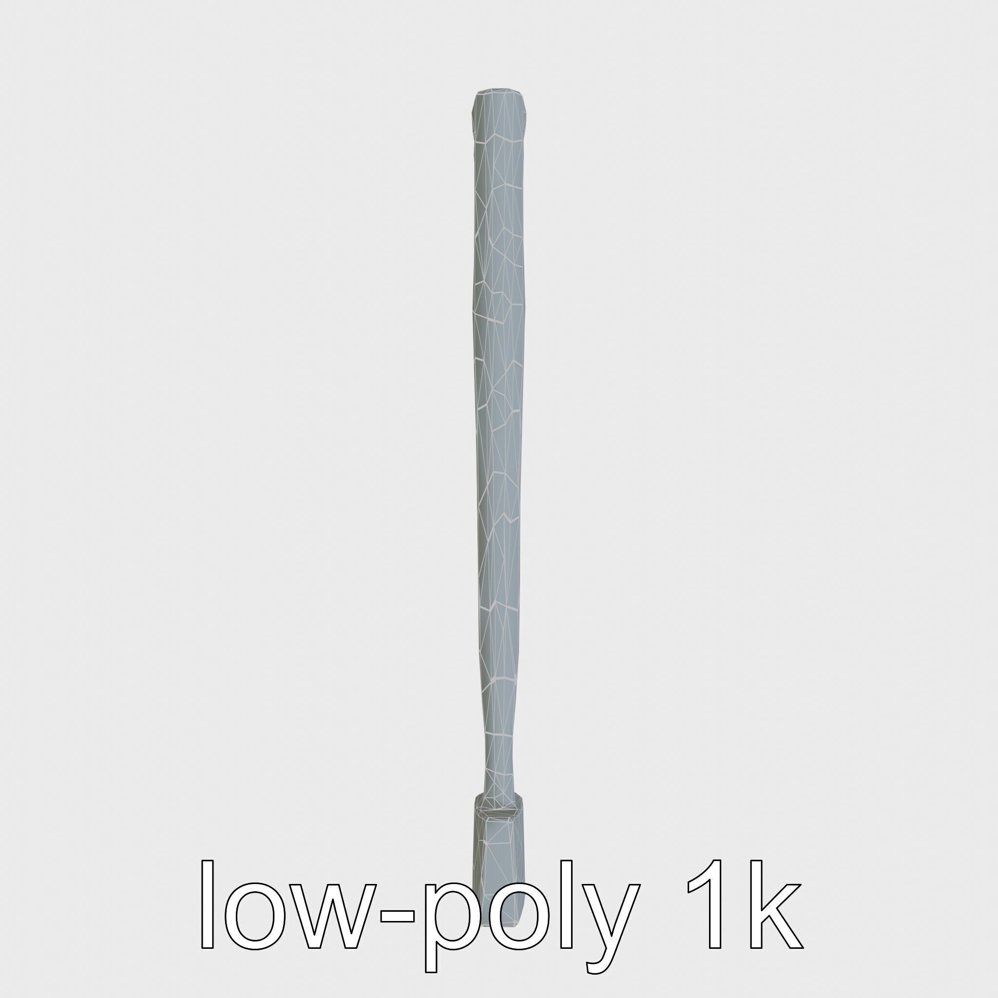 Steel Ice Axe Classic Model Pack Low-poly 3D model_10