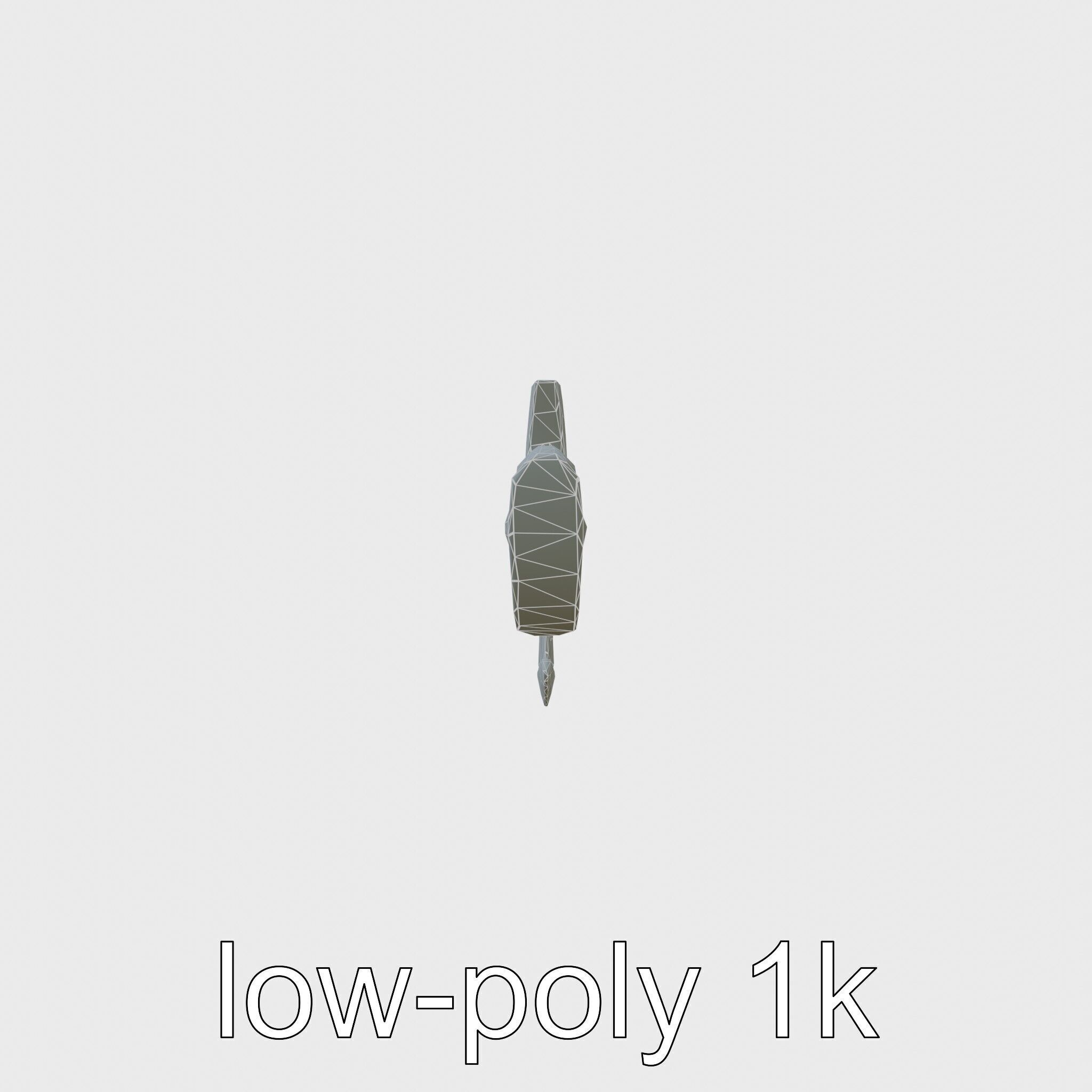 Steel Ice Axe Classic Model Pack Low-poly 3D model_15