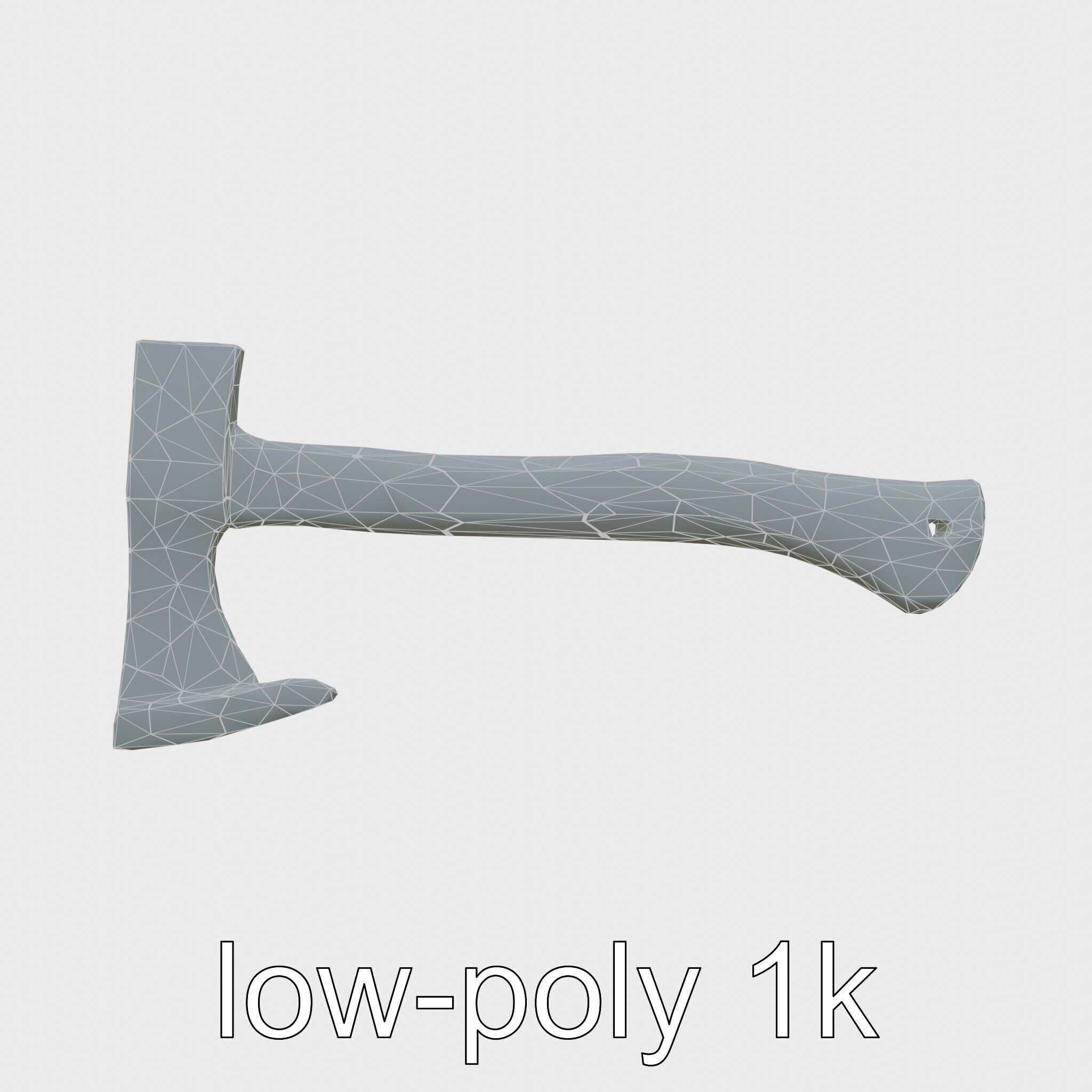 Steel Ice Axe Classic Model Pack Low-poly 3D model_20
