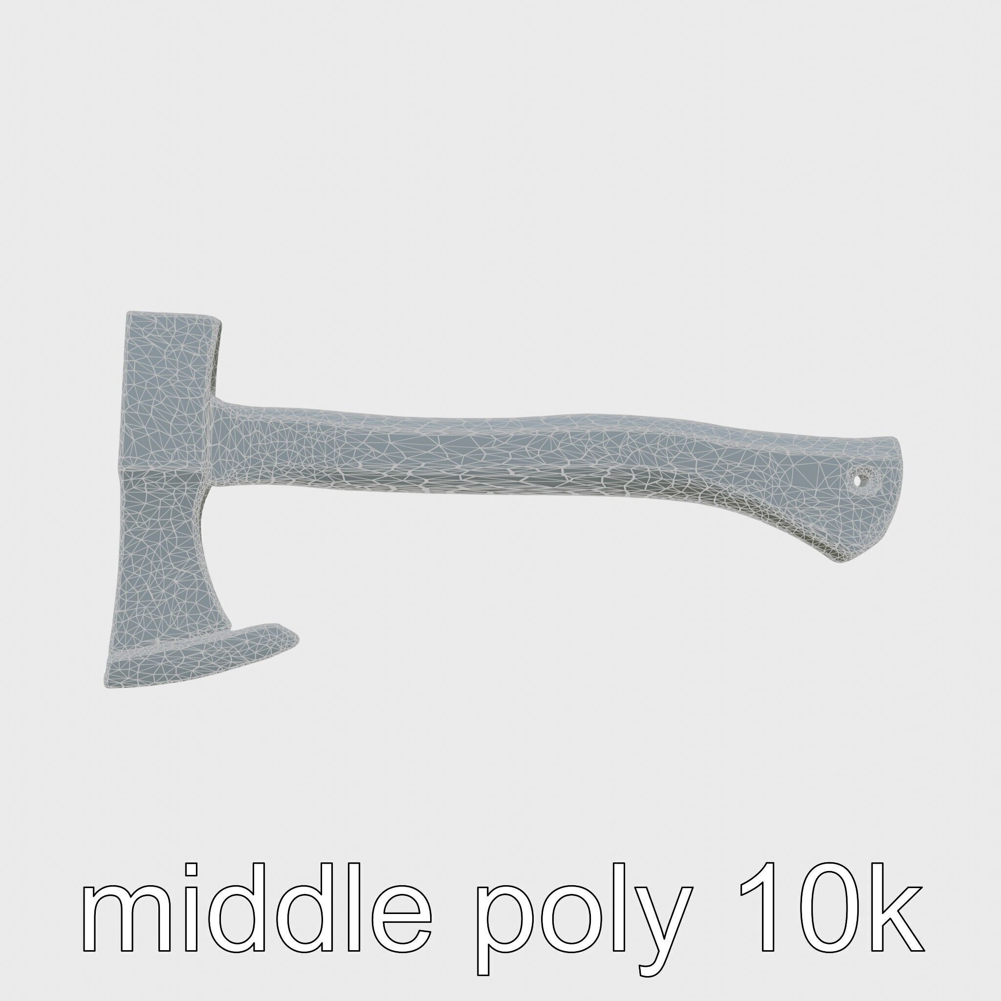 Steel Ice Axe Classic Model Pack Low-poly 3D model_25