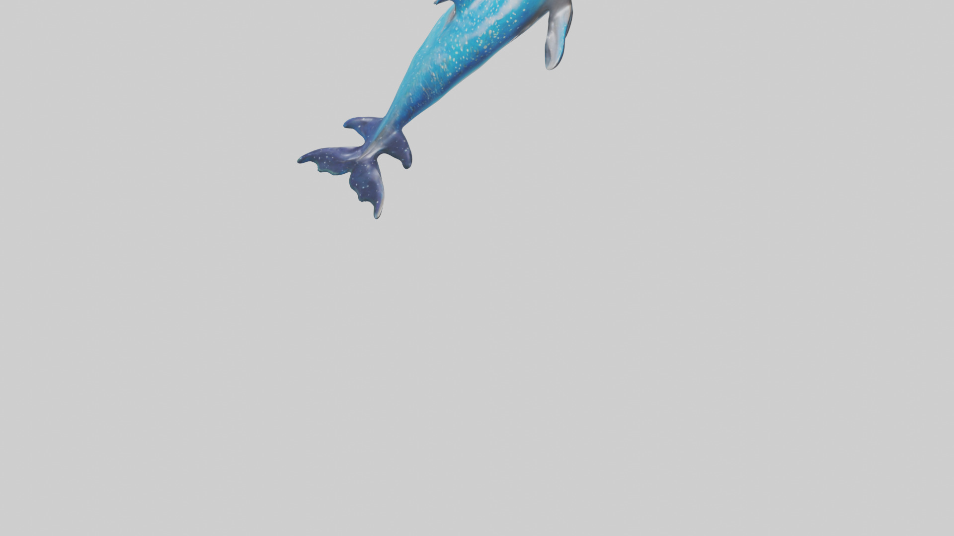 Spotted Dolphin statue model 3D model_6